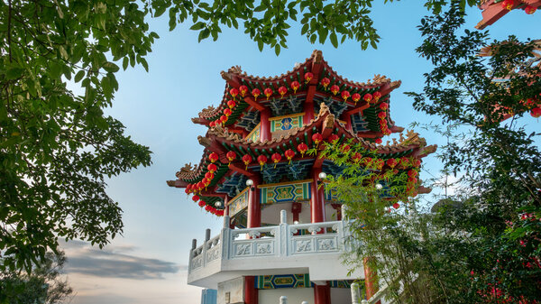 Thean Hou temple pagoda