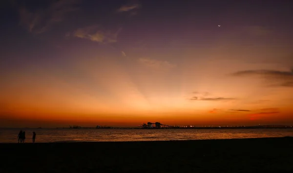 Tramonto sulla spiaggia del Nirvana — Foto Stock