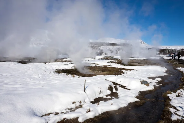 Gejzír a Hotspring bazény, Island — Stock fotografie