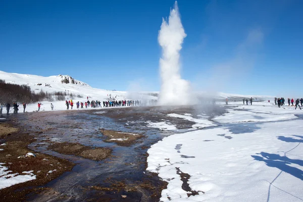 Gejzer i gorących basenów termalnych, Islandia — Zdjęcie stockowe