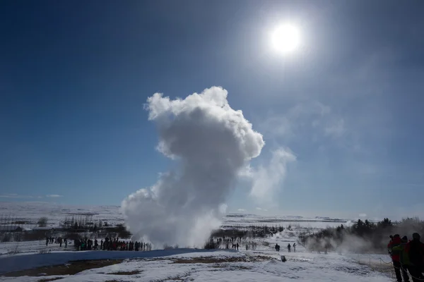 Geyser e piscine termali calde, Islanda — Foto Stock