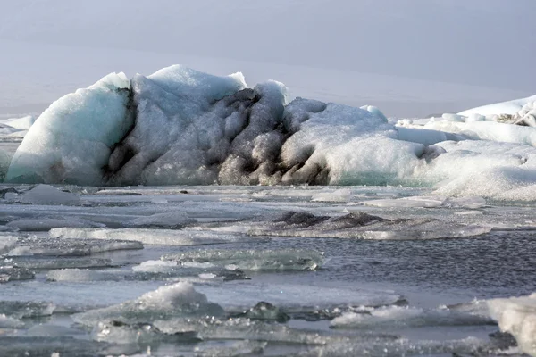 Παγετώνας πάγο λιμνοθάλασσα στο Jokullsarlon, Ισλανδία — Φωτογραφία Αρχείου