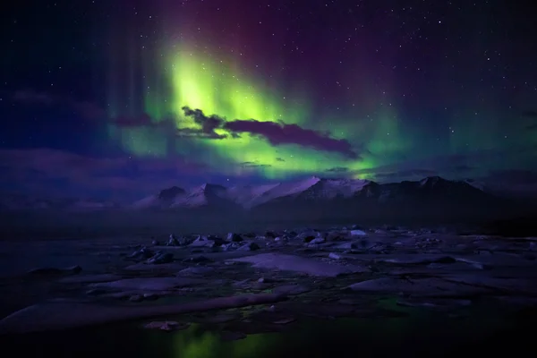 Aurora borealis, Iceland — Stock Photo, Image