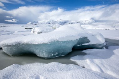 İzlanda'daki Fjallsarlon buzul buzullar