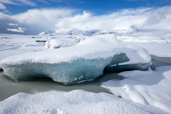 Geleiras do Glaciar Fjallsarlon na Islândia — Fotografia de Stock