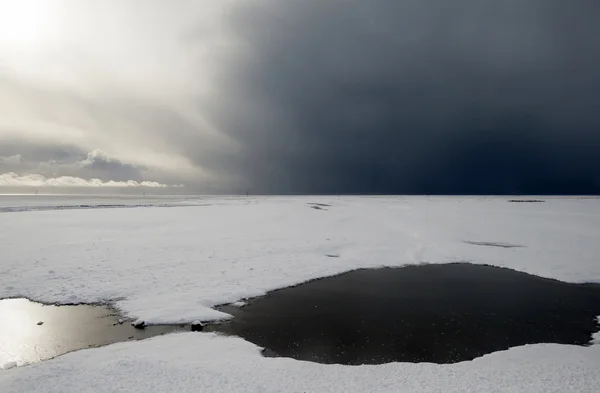 Kış aylarında Güney İzlanda - Stok İmaj
