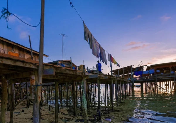 Tramonto sull'isola di Mabul — Foto Stock