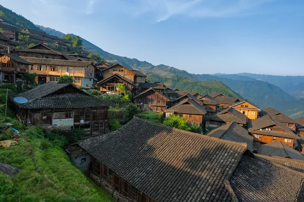 Wooden houses in rural China — Stock Photo, Image