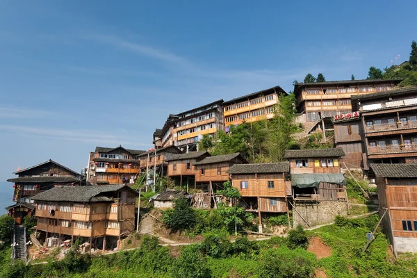 Multi-storey wooden buildings in Guangxi — Stok fotoğraf