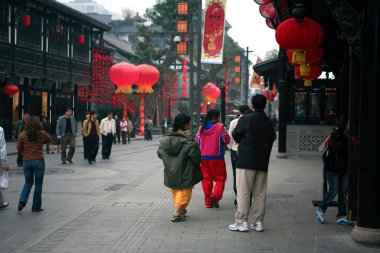 Tourism in Sichuan, China.