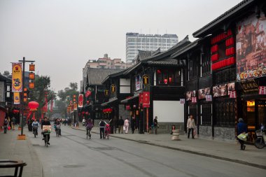 Tourism in Sichuan, China.