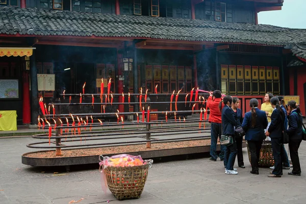 Buddhist temple in Sichuan, China — Stockfoto