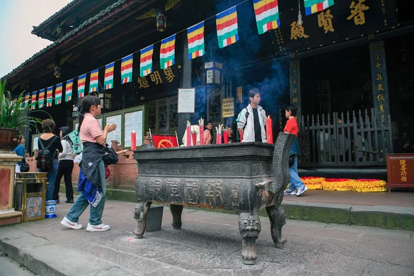 Templo budista em Sichuan, China — Fotografia de Stock