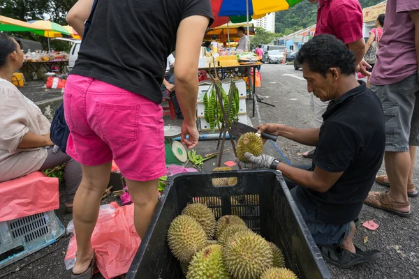 Mattina mercato aperto in Malesia — Foto Stock