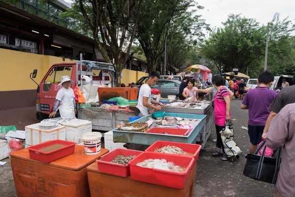 Morning open market in Malaysia — Zdjęcie stockowe
