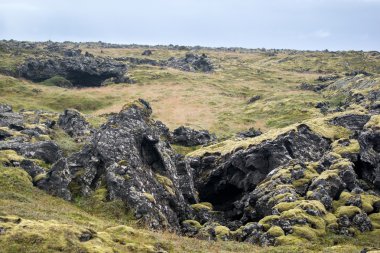 İzlanda'daki lav manzara