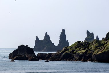 Iceland nature. rocks and ocean clipart