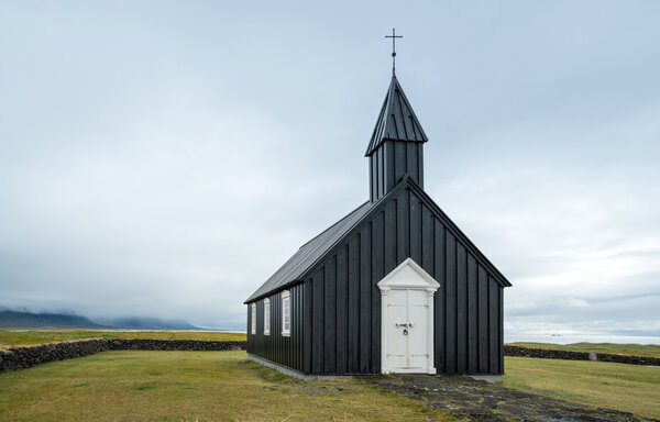 Budir Black Church in northern part of Iceland