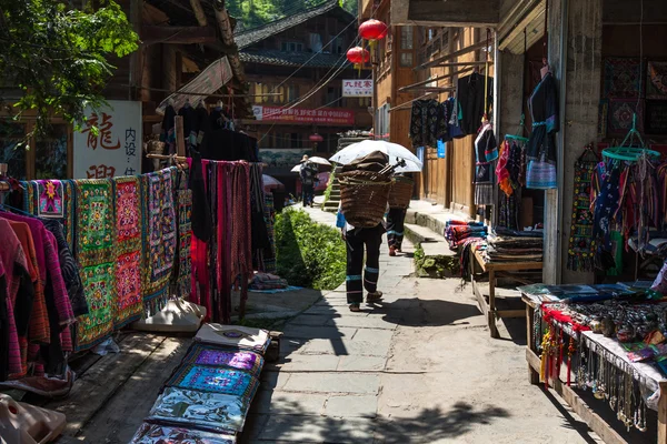 Village de minorités ethniques Yao dans la province du Guangxi, Chine . — Photo