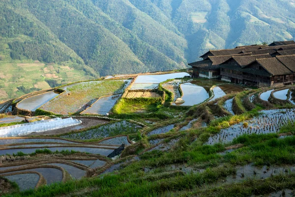 Zhuang ethnic minority village in Guangxi Province, China. — 图库照片