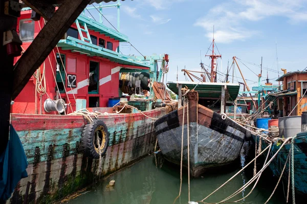 Muelle de pescadores en Labuan, Sabah — Foto de Stock