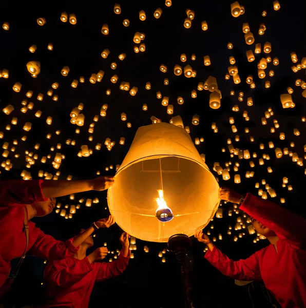 Budist Yeeping Lanna' Festivali. — Stok fotoğraf