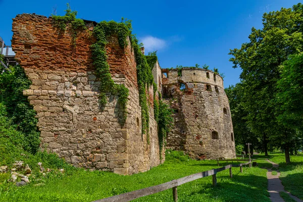 Eski Berezhany Kalesi 'nin resimli kalıntıları. Sieniawski ailesinin ana evi. Berezhany kasabası. Ternopil bölgesi. Ukrayna. Turistik bölge