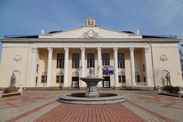 2021 Nova Kakhovka Ciudad Vista Sobre Palacio Cultura Monumento Histórico —  Fotos de Stock