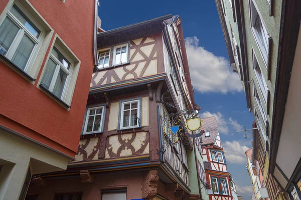 Ancient Wertheim Main Town Germany Medieval Town Centre Colorful Half — Zdjęcie stockowe