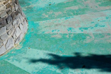 Kuru yapraklı mavi zemin