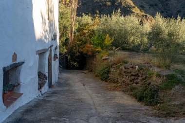 Bir dağ köyünün caddesi.