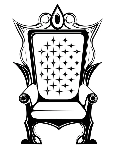 Roi trône dans un style monochrome. — Image vectorielle