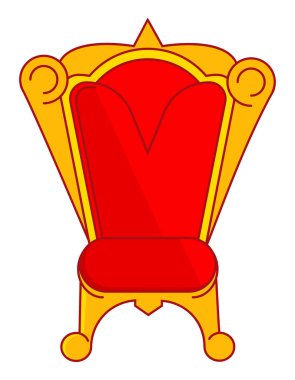 Kraliyet tahtı düz stil.