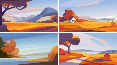 Sonbahar manzaraları koleksiyonu.