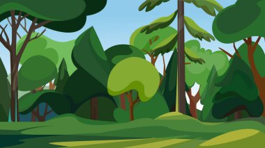 Yaz mevsiminde sık orman.