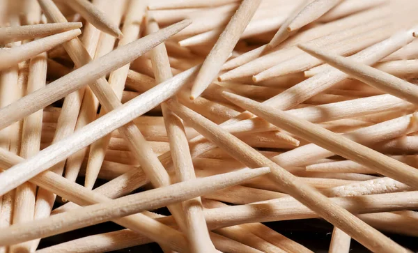 Toothpicks Arranged Bulk Dental Care Accessory — Stock Photo, Image