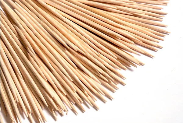 Toothpicks Arranged Fan White Background — Stock Photo, Image