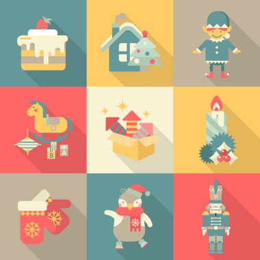 Yeni yıl Icon Set 