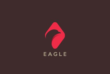 Kuş kartal kafası soyut Logo 