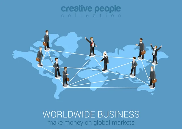 Réseau d'affaires mondial — Image vectorielle