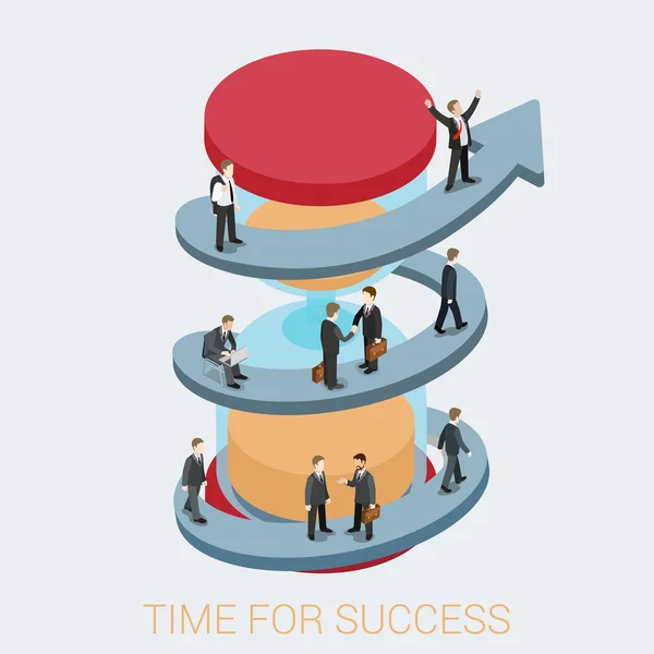 Time for success, flat — Stock Vector