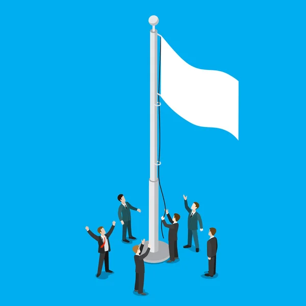 Illustration infographique drapeau vide blanc — Image vectorielle