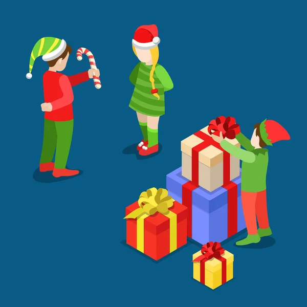 Merry Christmas isometric concept — 스톡 벡터