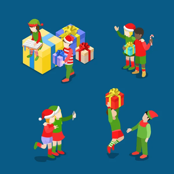 Merry Christmas isometric concept — 스톡 벡터