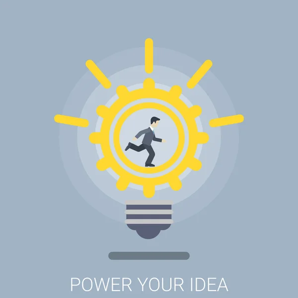 Инфографика Power your idea — стоковый вектор