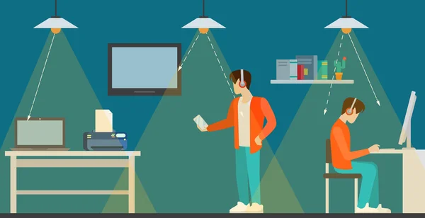 Tecnología Li-Fi concepto de estilo plano — Archivo Imágenes Vectoriales