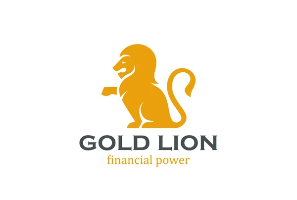 Logo silhouette lion — Image vectorielle