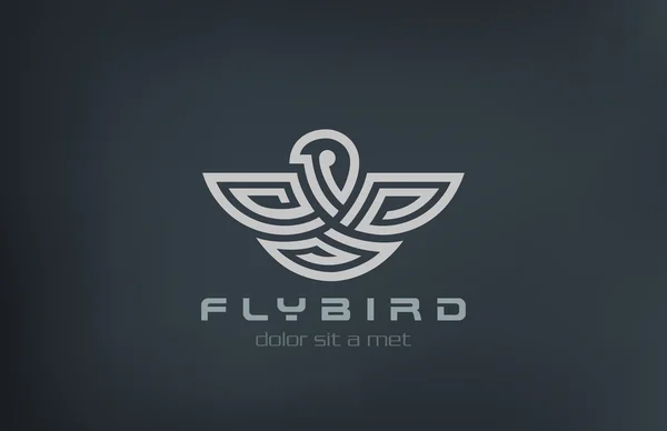 Design astratto del logo dell'uccello — Vettoriale Stock