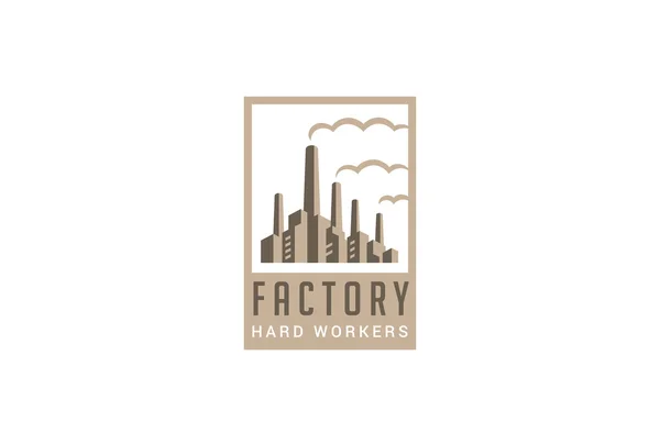 Desain Logo Factory - Stok Vektor