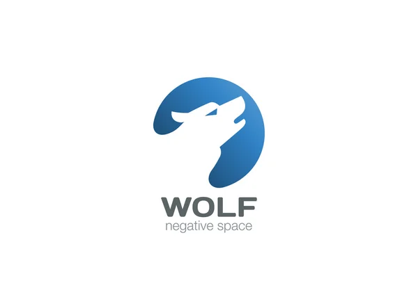 Desain Wolf Logo - Stok Vektor